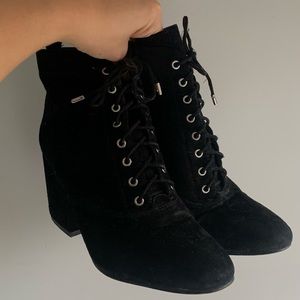 Sam Edelman suede, black booties